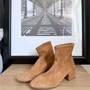 Stuart Weitzman Brown Suede Ankle Booties